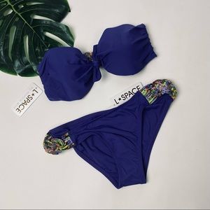 NWT LSPACE | STRAPLESS TESSERAE BIKINI SET